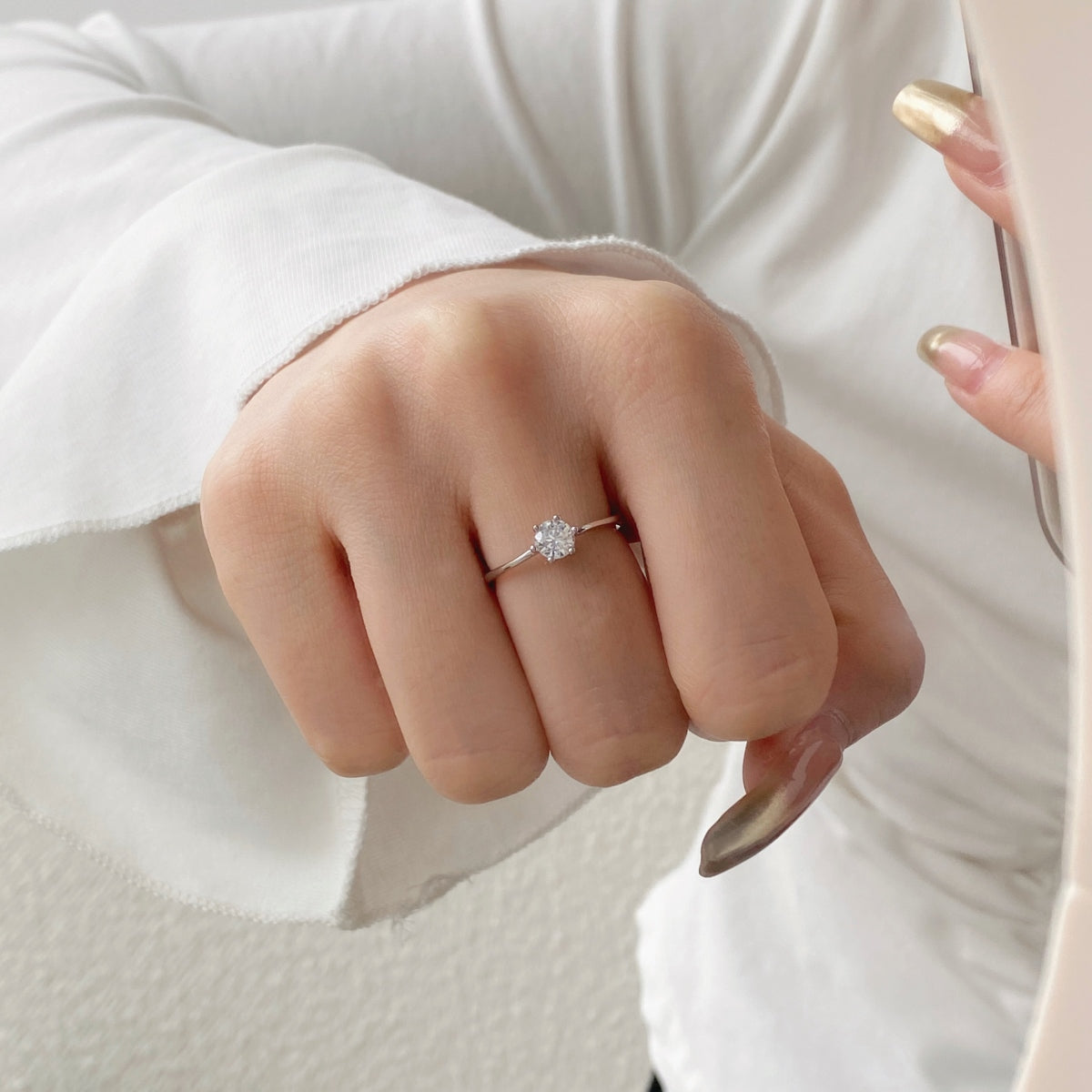 Inel Crystal Solitaire – Argint 925
