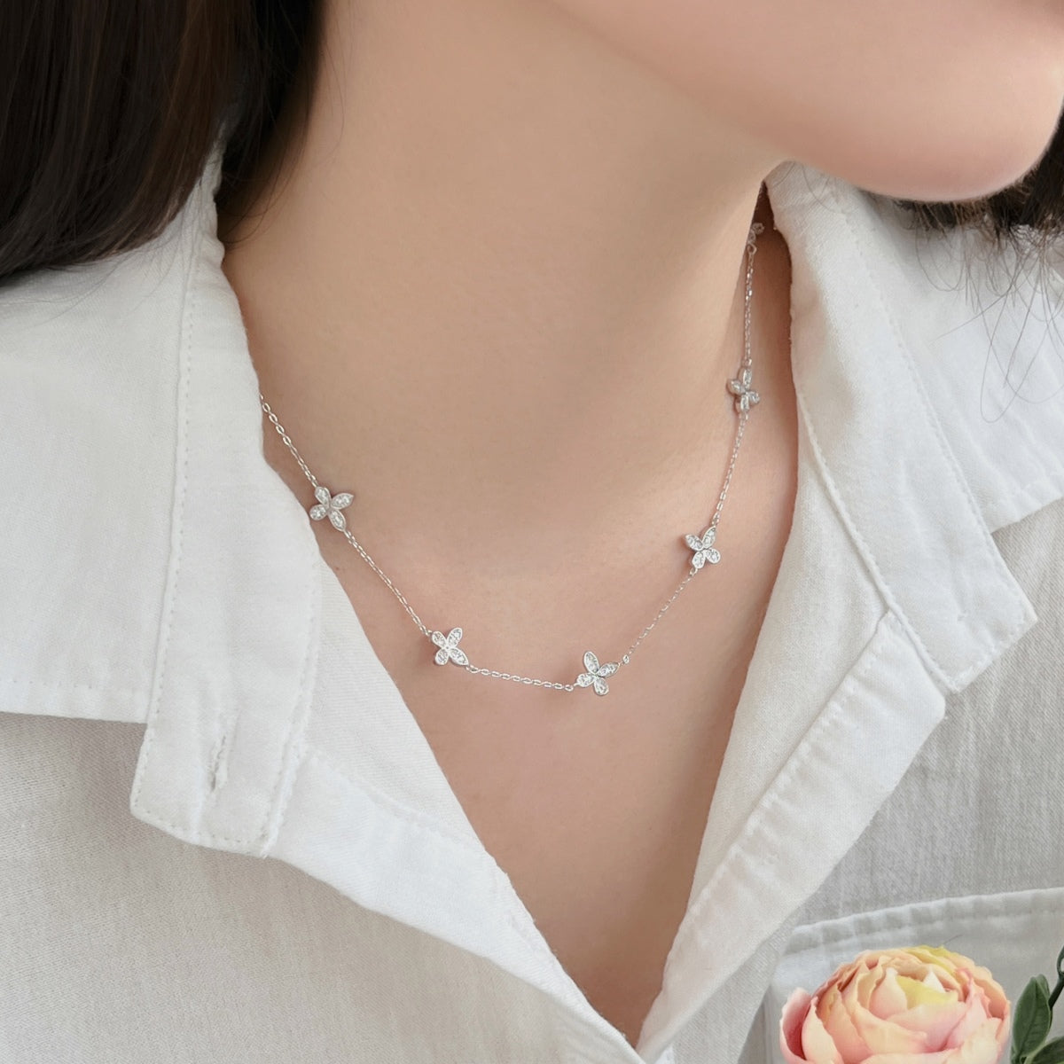 Colier Blossom Garden (11 flori) – Argint 925