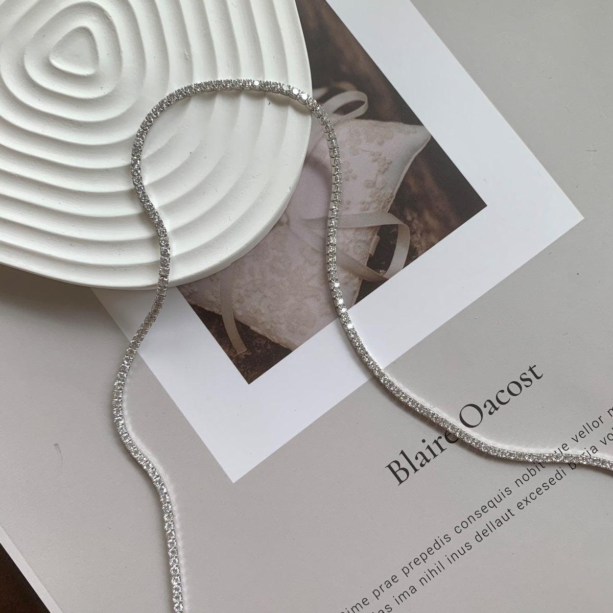 Choker Crystal Line – Argint 925