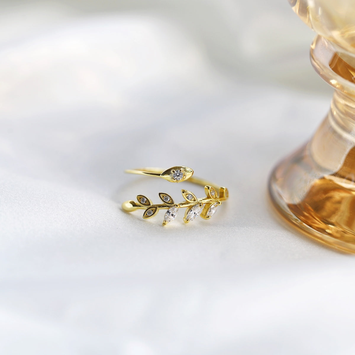 Inel Leaf Vine Cuff – Argint 925 placat cu aur 14K