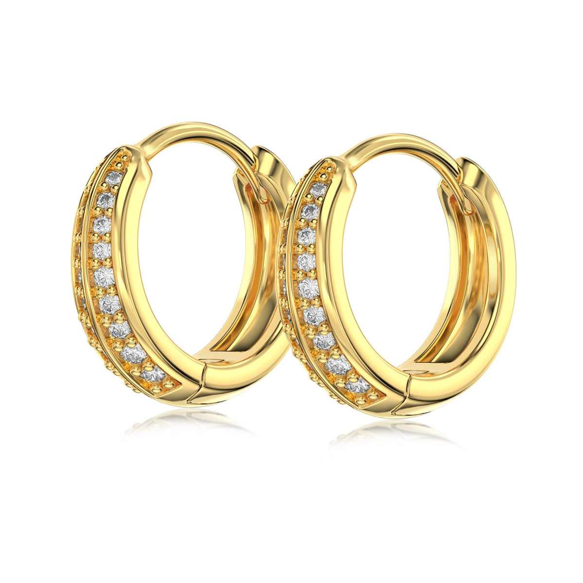 Cercei Pavé Everyday – Argint 925 placat aur