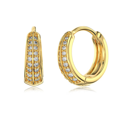 Cercei Pavé Everyday – Argint 925 placat aur