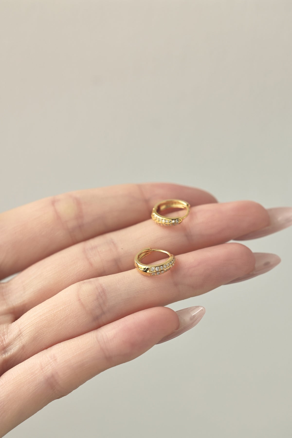Cercei Pavé Everyday – Argint 925 placat aur