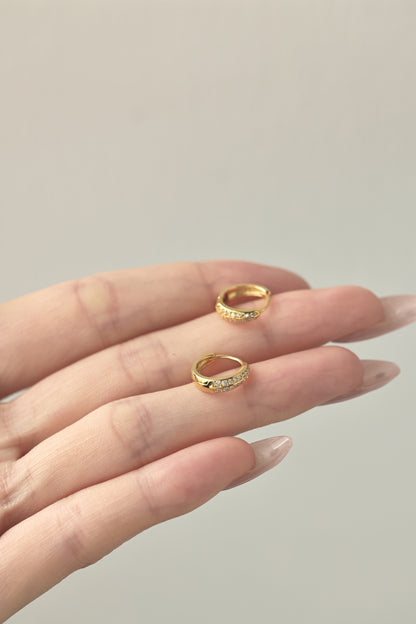Cercei Pavé Everyday – Argint 925 placat aur