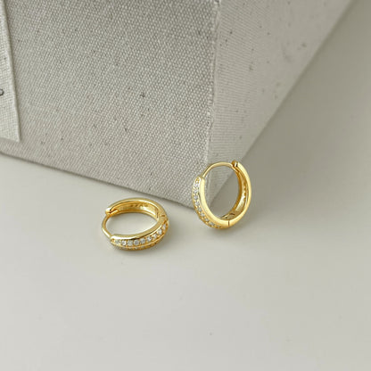 Cercei Pavé Everyday – Argint 925 placat aur