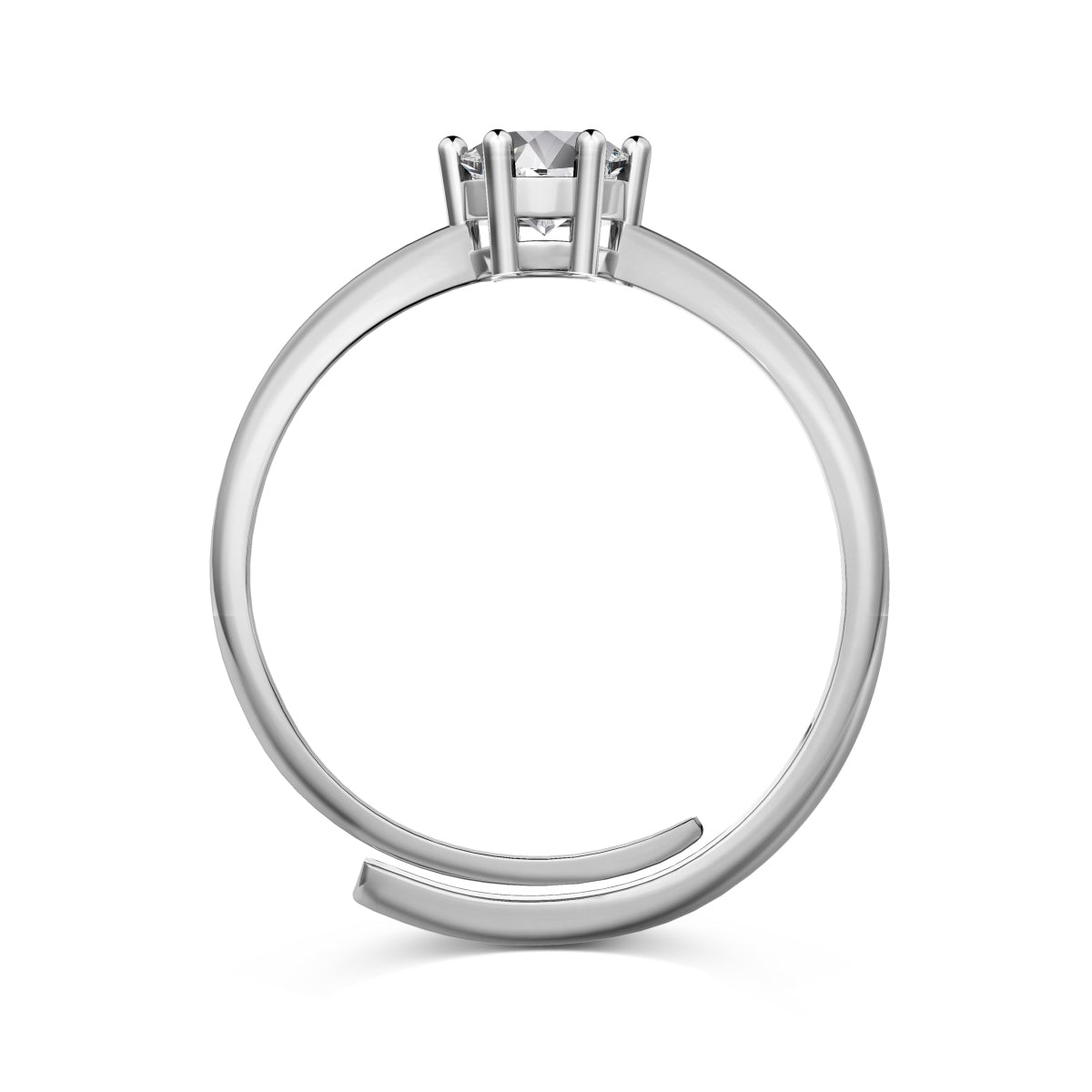 Inel Crystal Solitaire – Argint 925