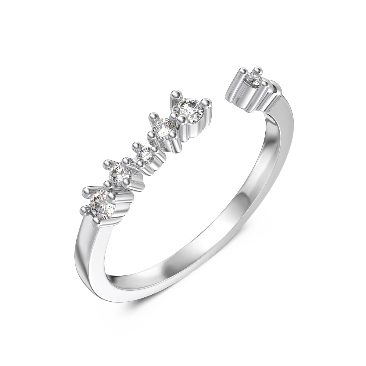 Inel Crystal Curve – Argint 925 placat cu aur 18K