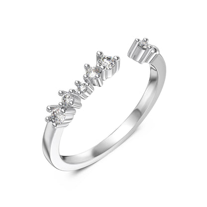 Inel Crystal Curve – Argint 925 placat cu aur 18K