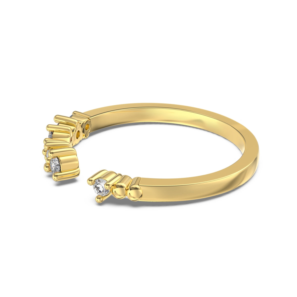 Inel Crystal Curve – Argint 925 placat cu aur 18K