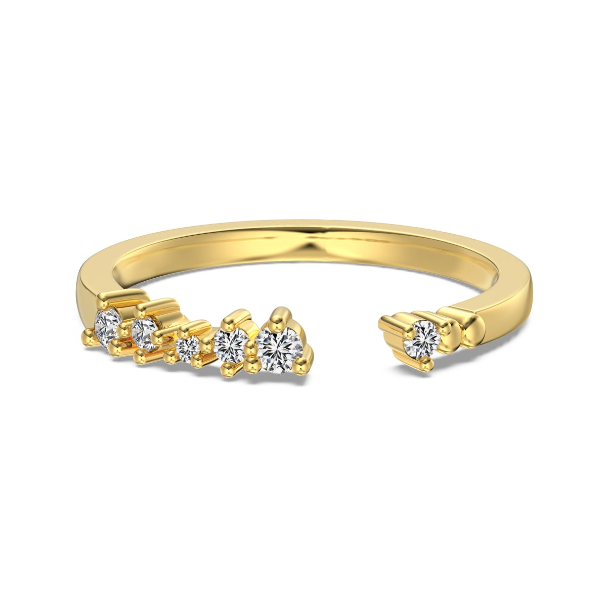 Inel Crystal Curve – Argint 925 placat cu aur 18K