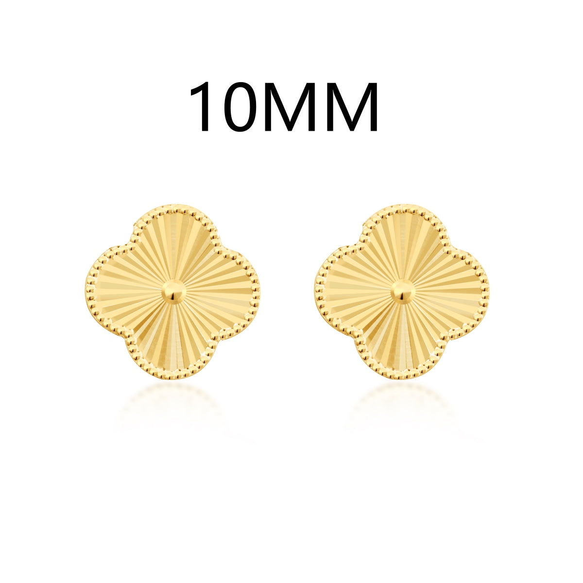 Cercei Trifoi Sunburst 10 mm - Argint 925