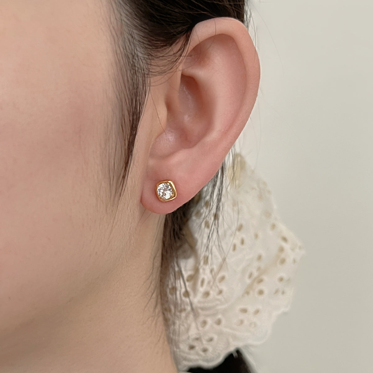 Cercei Soft Square Stud – Argint 925