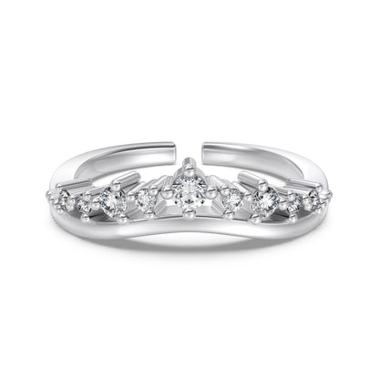 Inel Crystal Crown Cuff – Argint 925 placat cu aur 18K