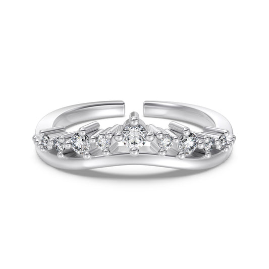 Inel Crystal Crown Cuff – Argint 925 placat cu aur 18K