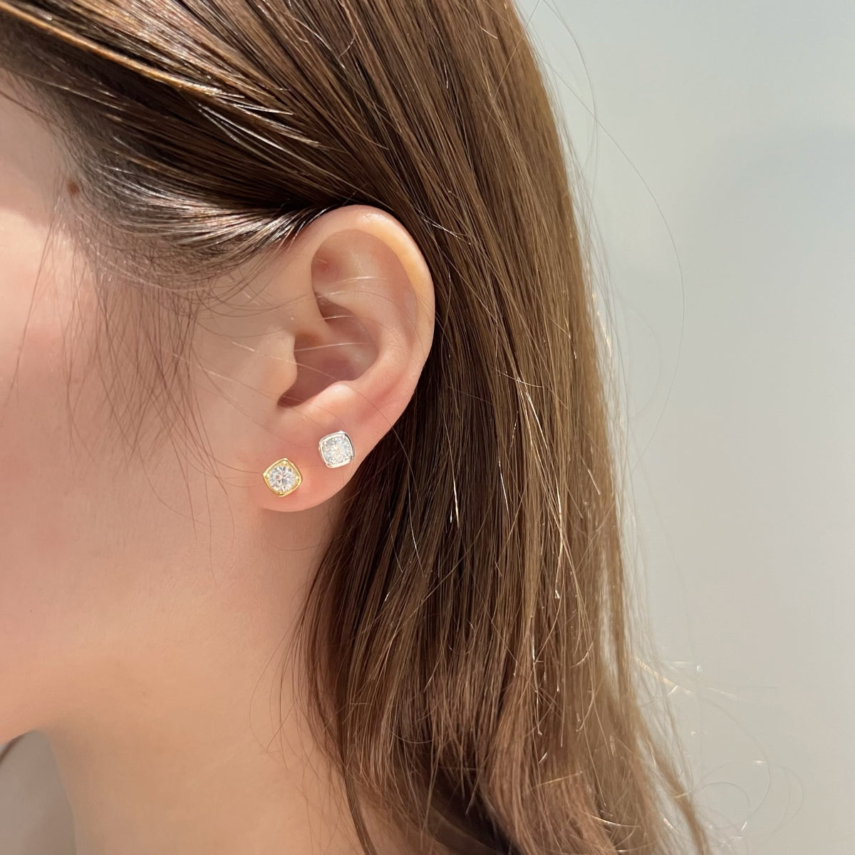 Cercei Soft Square Stud – Argint 925