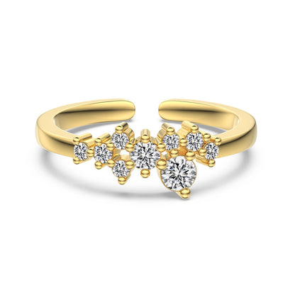 Inel Floral Spark -  placat cu aur 18K