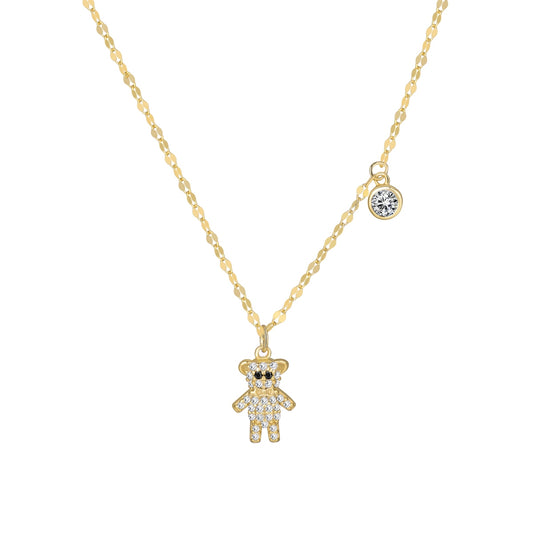 Colier Ursuleț Teddy – Argint 925, placare aur 14K