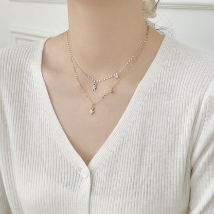 Colier Ursuleț Teddy – Argint 925, placare aur 14K