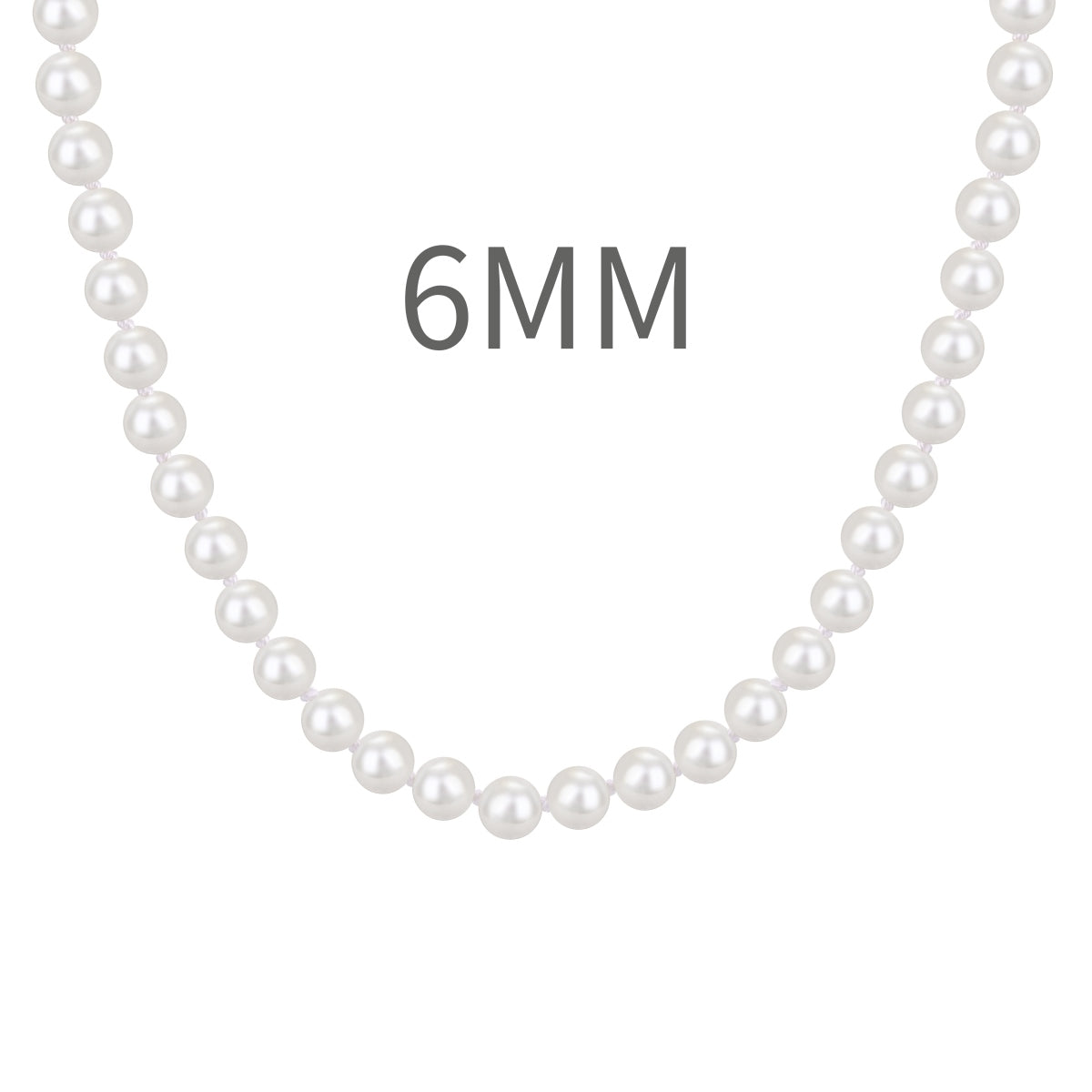 Colier Perle Classic 40 cm – Argint 92 6 mm