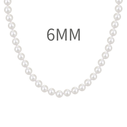 Colier Perle Classic 40 cm – Argint 92 6 mm