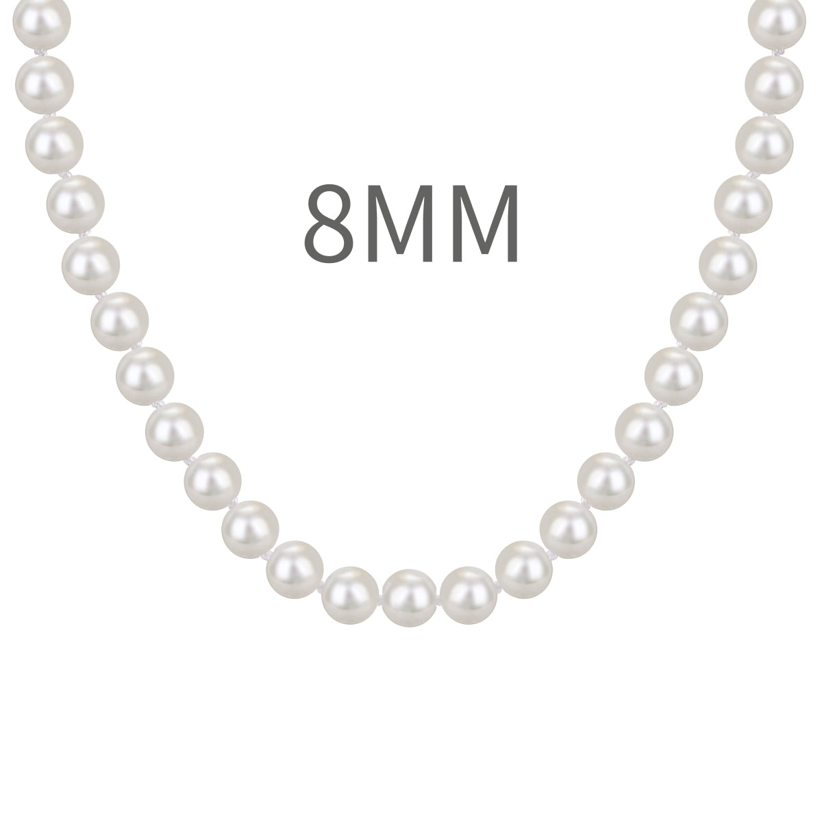 Colier Perle Classic 40 cm – Argint 92 8 mm