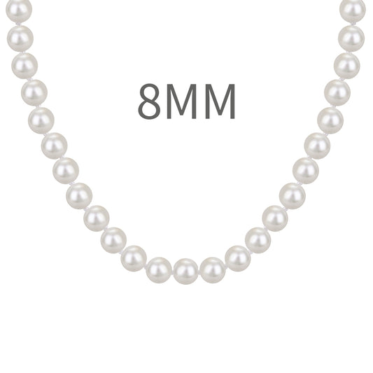 Colier Perle Classic 40 cm – Argint 92 8 mm