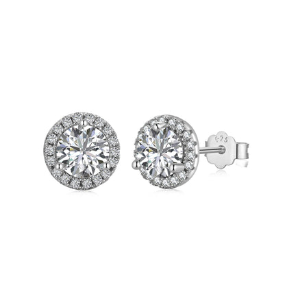 Cercei Solitaire Halo – Argint 925