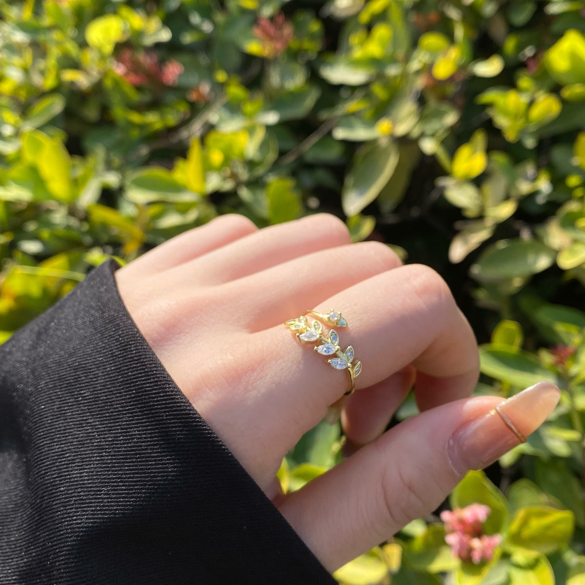 Inel Leaf Vine Cuff – Argint 925 placat cu aur 14K