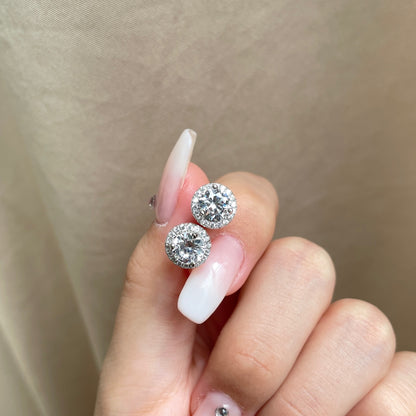 Cercei Solitaire Halo – Argint 925