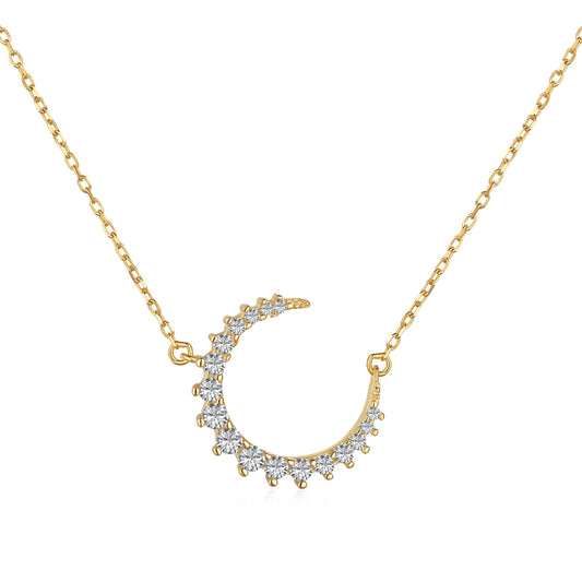 Colier Luna Crescent – Argint 925 placat cu aur 18K