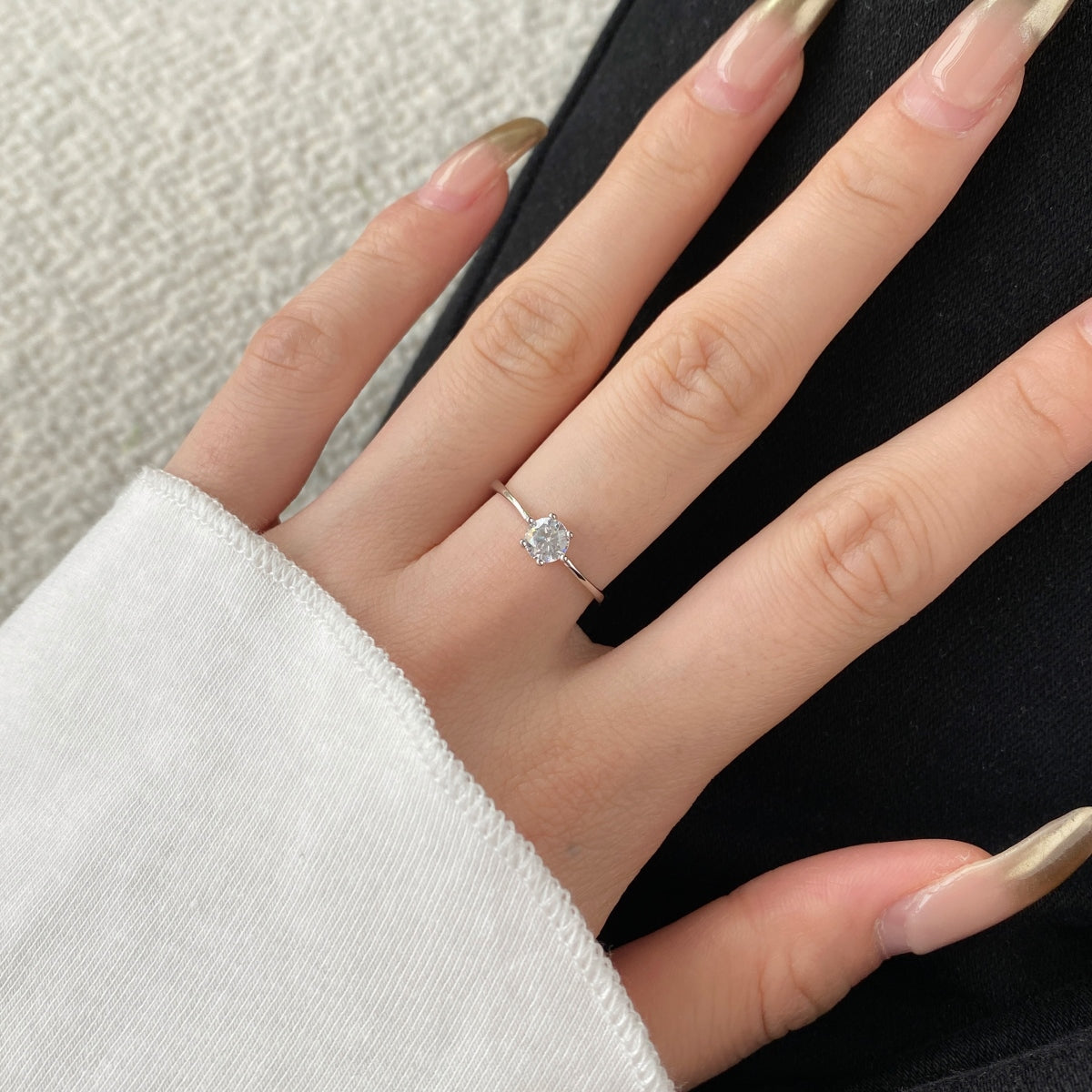 Inel Crystal Solitaire – Argint 925