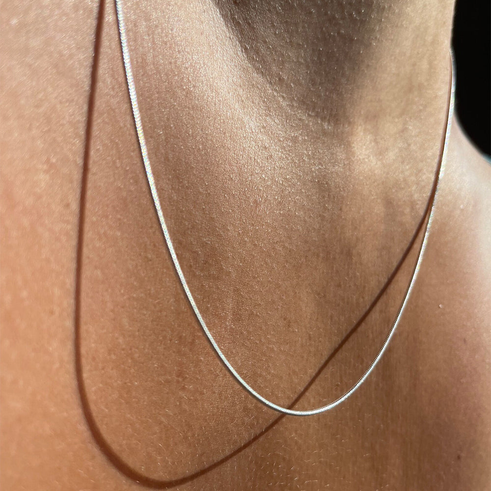 Lanț Octogonal din Argint 1.2 mm - 55 cm