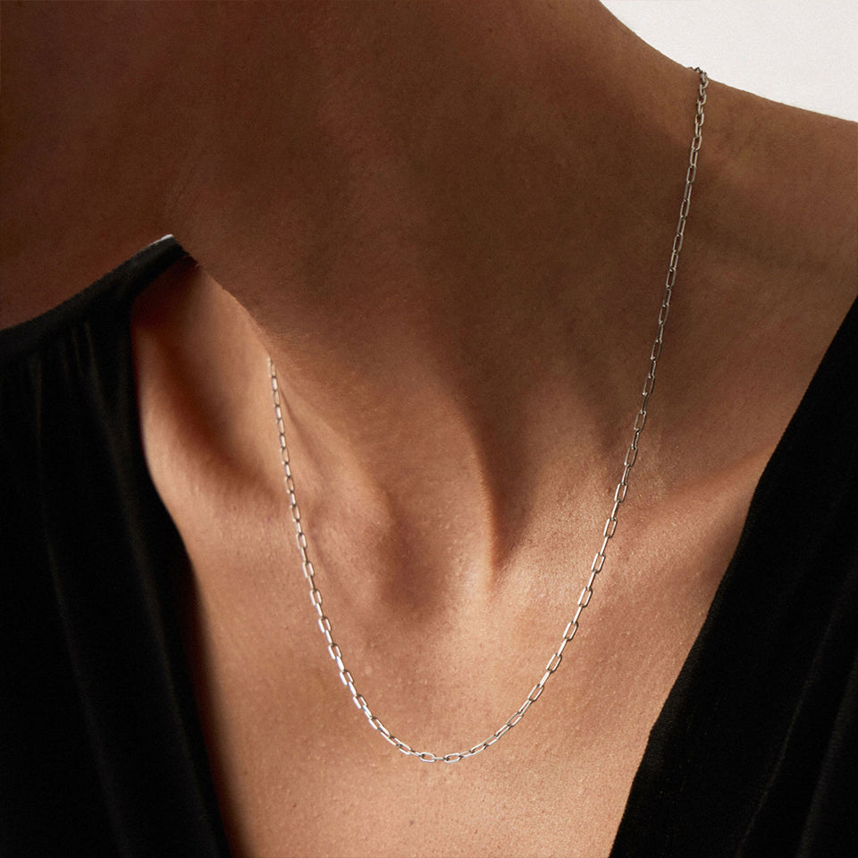 Lanț Paperclip Minimal 2 mm – 55 cm