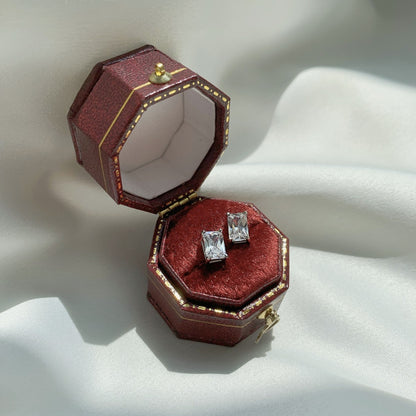 Cercei Emerald-Cut – Argint 925