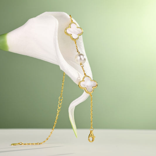 Brățară Lucky Pearl – Argint 925 placat aur