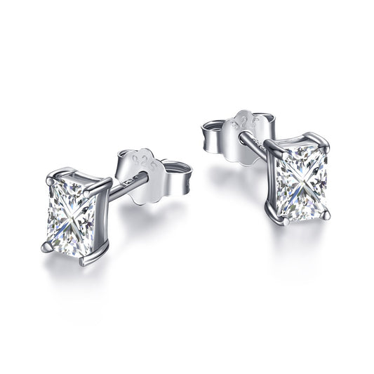 Cercei Emerald-Cut – Argint 925