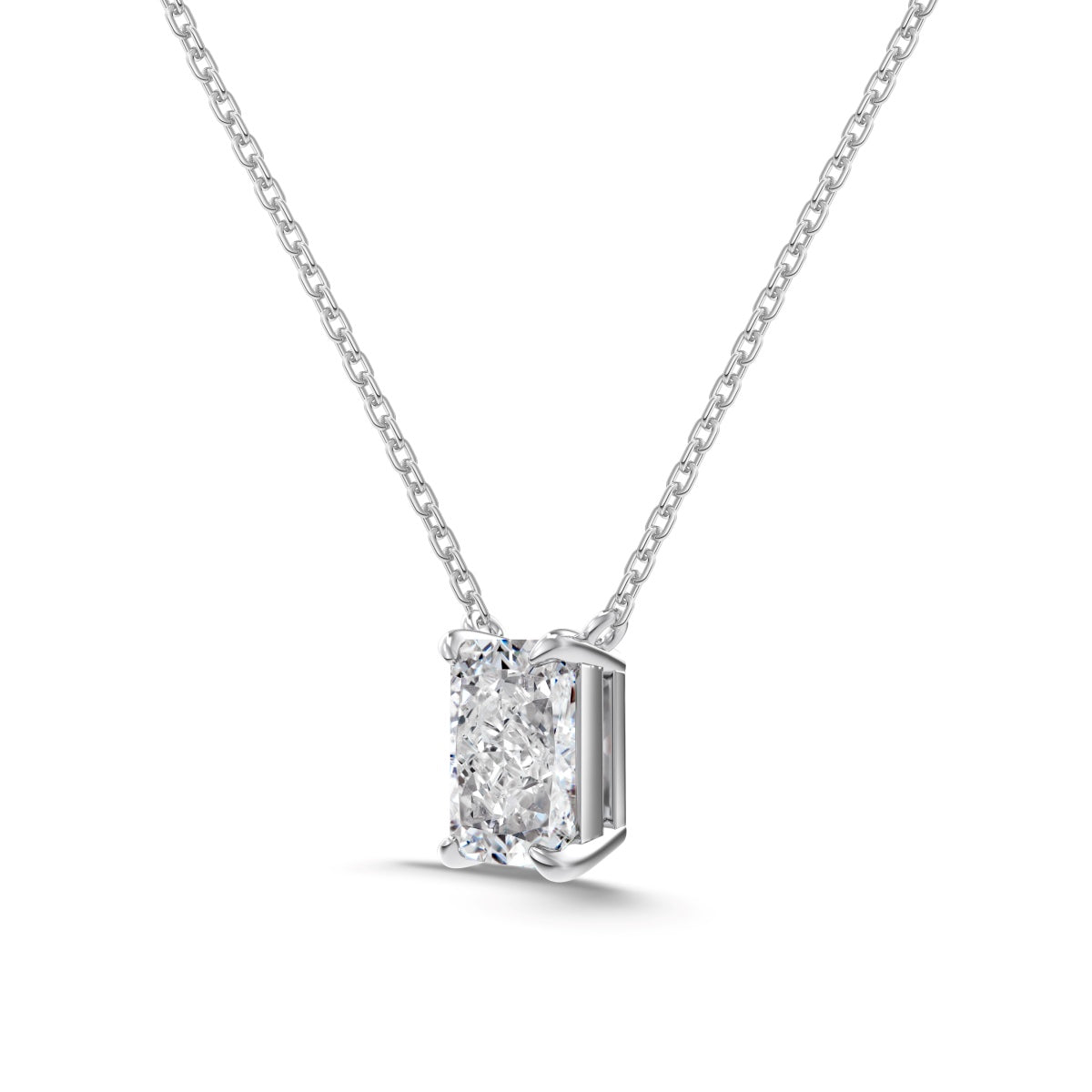Colier Emerald-Cut Glow – Argint 925