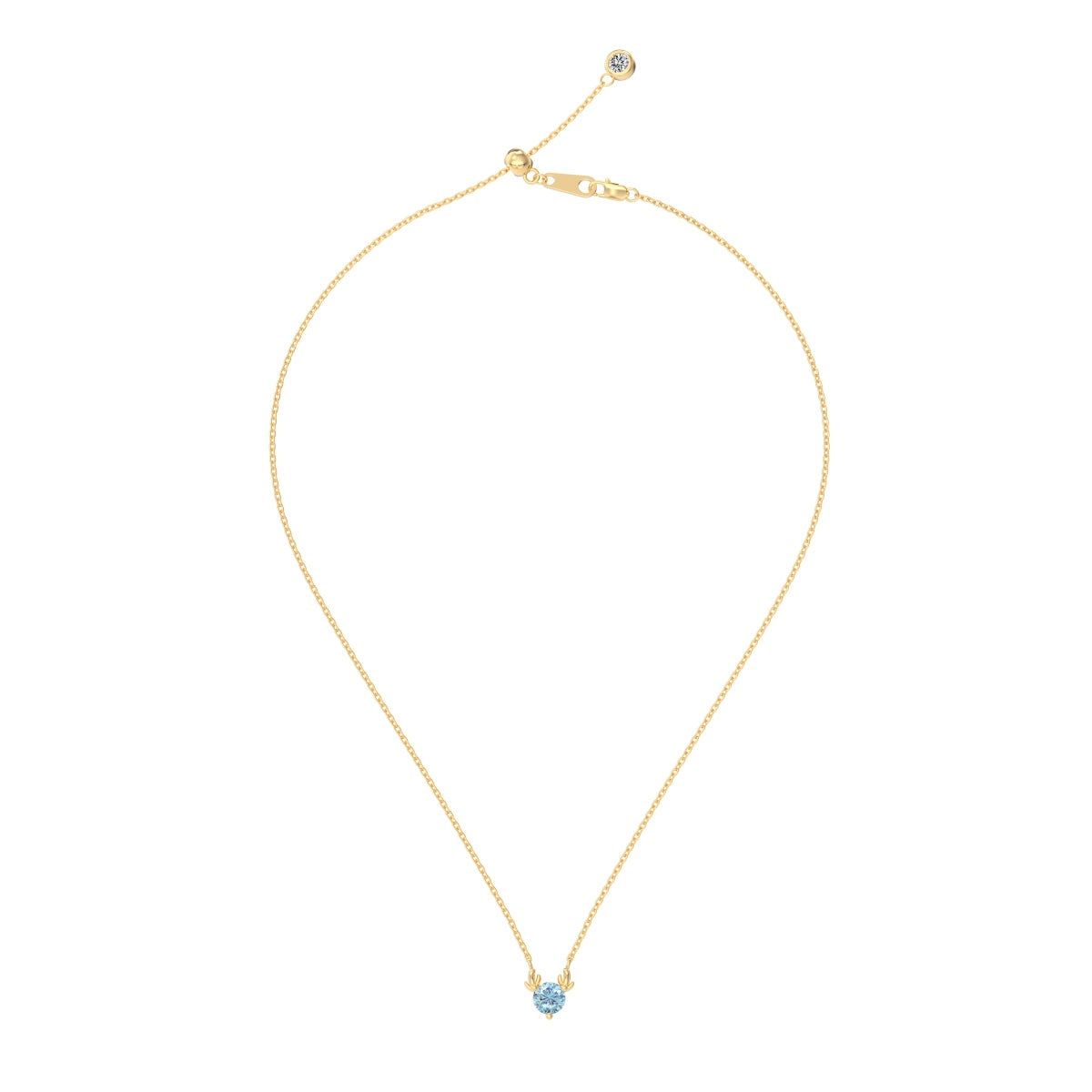 Colier Blue Glow – Argint 925 placat aur