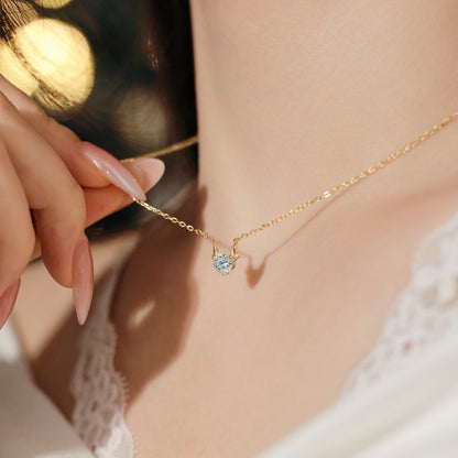 Colier Blue Glow – Argint 925 placat aur