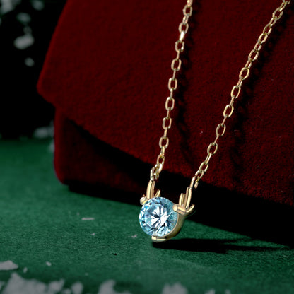 Colier Blue Glow – Argint 925 placat aur