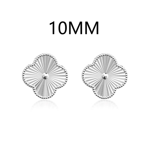 Cercei Trifoi Sunburst 10 mm - Argint 925