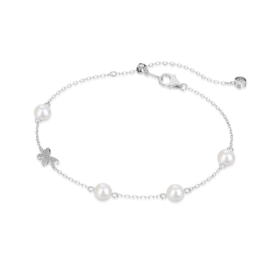 Brățară Perle cu Fluture – Argint 925