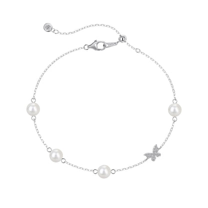 Brățară Perle cu Fluture – Argint 925