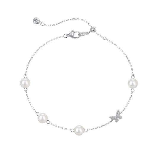 Brățară Perle cu Fluture – Argint 925