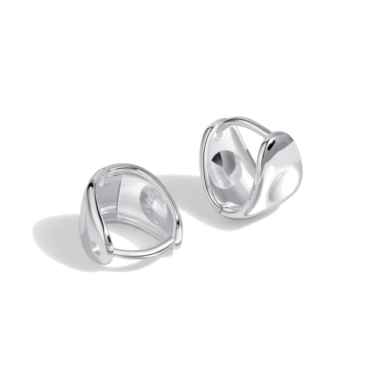 Cercei Sculpted Hoop – Argint 925