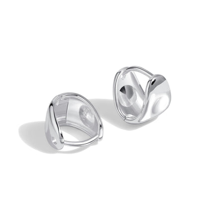 Cercei Sculpted Hoop – Argint 925