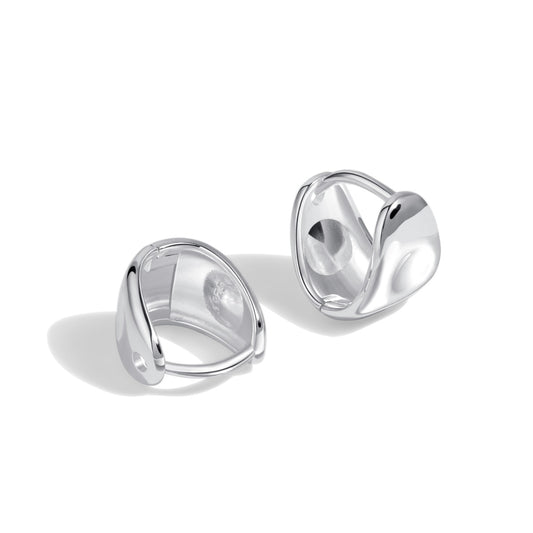 Cercei Sculpted Hoop – Argint 925