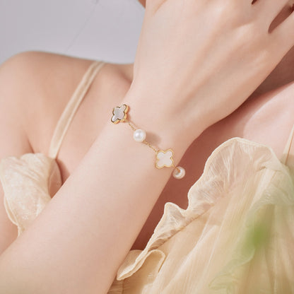 Brățară Lucky Pearl – Argint 925 placat aur