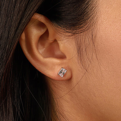 Cercei Emerald-Cut – Argint 925