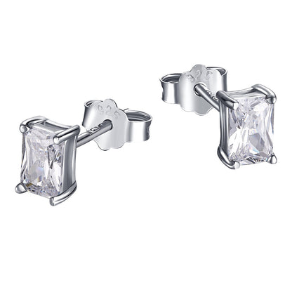 Cercei Emerald-Cut – Argint 925